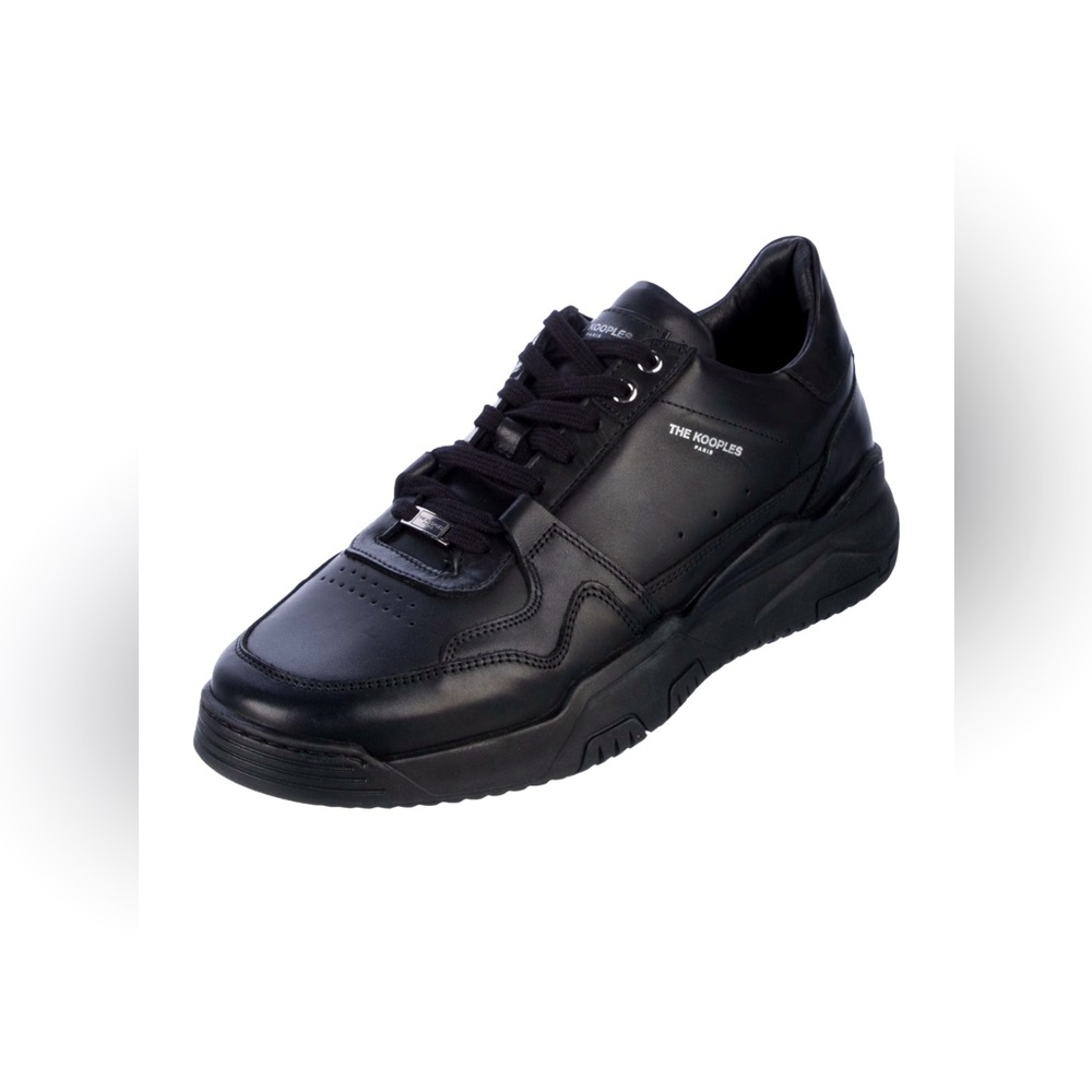 AUTH THE KOOPLES PARIS SZ 44 US 11 BLACK TRAINER BASKETBALL LOW COURT SNEAKERS